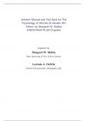 Solution  Manual  and  Test  Bank  for  The  Psychology  of  Women  &  Gender,  8th  Edition  by  Margaret  W.  Matlin|  9780357658178  |All  Chapters