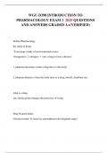 WGU D398 INTRODUCTION TO PHARMACOLOGY EXAM 1  2025 QUESTIONS AND ANSWERS GRADED A&plus;&lpar;VERIFIED&rpar;