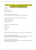 UTAH SFO FINAL EXAM QUESTIONS WITH CORRECT ANSWERS 2025