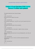 Chapter 6 Exam Questions With Correct Answers &lpar;Verified And Updated&rpar;