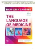 Test Bank for The Language of Medicine 13th Edition by Davi-Ellen Chabner&vert;9780443107795&vert; All Chapters 1-22&vert; LATEST
