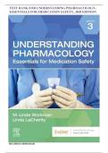 Test Bank for Understanding Pharmacology Essentials for Medication Safety&comma; 3rd Edition by M&period; Linda Workman & LaCharity&comma; All Chapters Covered