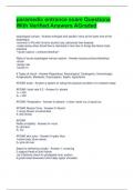paramedic entrance exam Questions With Verified Answers AGraded