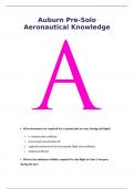 Auburn Pre-Solo Aeronautical Knowledge Test Exam With 100&percnt; Correct Answers 2025