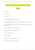 CNA Illinois State Exam Study Guide 2020 Q&A