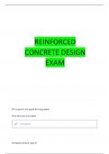 DESIGN OF REINFORCED CONCRETE EXAM 1 QUESTIONS WITH 100&percnt; CORRECT ANSWERS