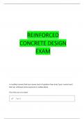 REINFORCED CONCRETE DESIGN TEST 4 QUESTIONS WITH 100&percnt; CORRECT ANSWERS