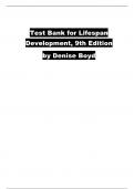 Test Bank For Lifespan Development&comma; 9th Edition by Denise Boyd
