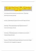 SEVI 3013 Final Exam UARK &vert; 107 Questions with 100&percnt; Correct Answers &vert; Verified &vert; Latest Update 2025