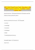 SEVI 3013 Final Exam Uark &vert; Questions with 100&percnt; Correct Answers &vert; Verified &vert; Latest Update 2025