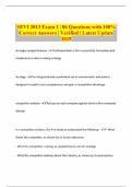 SEVI 3013 Exam 1 &vert; 86 Questions with 100&percnt; Correct Answers &vert; Verified &vert; Latest Update 2025
