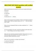 HESI STUDY EXIT EXAM questions with verified answers&period;