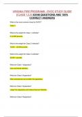 VIRGINIA FIRE PROGRAMS - EVOC STUDY GUIDE  &lpar;CLASS 1&comma;2&comma;3&rpar; EXAM QUESTIONS AND 100&percnt;  CORRECT ANSWERS