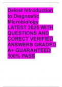 Delost Introduction to Diagnostic Microbiology LATEST 2025 WITH QUESTIONS AND CORECT VERIFIED ANSWERS GRADED A&plus; GUARANTEED 100&percnt; PASS