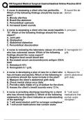 RN TARGETED MEDICAL SURGICAL GASTROINTESTINAL ONLINE PRACTICE EXAM &vert; COMPLETE EXAM QUESTIONS WITH CORRECT DETAILED ANSWERS &vert; GRADED A&plus; &vert; VERIFIED ANSWERS &vert; JUST RELEASED