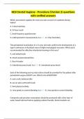 HESI Dental Hygiene - Provisions &lpar;Version 2&rpar; questions with verified answers