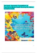 Test bank&colon; Varcarolis' Foundations of Psychiatric-Mental Health Nursing 9th Edition&period; Complete Guide&period;