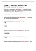Auburn- Nutrition NTRI 2000 Exam 1 Questions with correct answers 