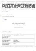 ZABBIX CERTIFIED SPECIALIST DAY 1&comma; 2&comma; 3&comma; 4&comma; AND 5 EXAMS &vert; ALL QUESTIONS AND CORRECT ANSWERS &vert; GRADED A&plus; &vert; VERIFIED ANSWERS &vert; LATEST VERSION 2025