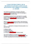 CSLB CONTRACTOR'S LAW & BUSINESS EXAM 2025 LATEST EXAM QUESTIONS AND CORRECT ANSWERS &vert; A&plus; GRADE