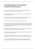 Pel 238 Questions with complete solutions already passed