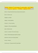 Scribe Medical Terminology Examination with 100&percnt; Correct Answers &vert; Verified &vert; Updated 2025