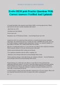 Evolve HESI peds Practice Questions With Correct Answers &lpar;Verified And Updated&rpar;