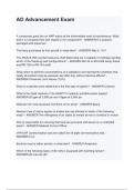 AD Advancement Exam questions and answers
