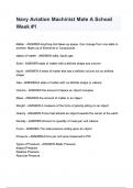 Navy Aviation Machinist Mate A School Week questions and answers
