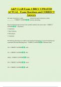 A&P 1 LAB Exam 1 BRCC UPDATED ACTUAL Exam Questions and CORRECT  Answers