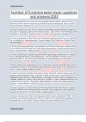 Nutrition ATI practice exam study questions and answers 2025