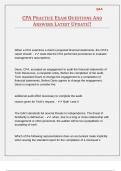 CPA PRACTICE EXAM QUESTIONS AND ANSWERS LATEST UPDATE&excl;&excl;