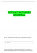 MISSOURI CLASS E DRIVER-S LICENSE STUDY GUIDE QUESTIONS WITH 100&percnt; CORRECT ANSWERS
