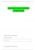 MISSOURI CLASS E DRIVER-S LICENSE  QUESTIONS WITH 100&percnt; CORRECT ANSWERS