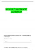 MISSOURI CLASS E LICENSE STUDY GUIDE QUESTIONS WITH 100&percnt; CORRECT ANSWERS