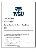 C717 BUS 3000 Business Ethics Comprehensive FA Review &lpar;Qns & Ans&rpar; 2025