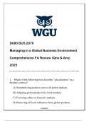 D080 BUS 2070 Managing in a Global Business Environment Comprehensive FA Review &lpar;Qns & Ans&rpar;