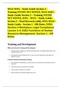 D351 Functions of Human Resource Management&colon; Section 1 - HR Roles