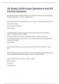 VA Study Guide Exam Questions And All Correct Answers&period;