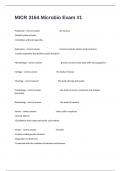 MICR 3164 Microbio Exam &num;1 Questions And Answers 100&percnt; Correct Verified Answers&period;
