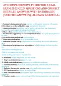 ATI COMPREHENSIVE PREDICTOR B REAL  EXAM with questions and answers&period;