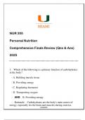 NUR 205 Personal Nutrition &lpar;UM&rpar; Comprehensive Finals Review 2025
