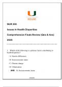 NUR 305 Issues in Health Disparities &lpar;UM&rpar; Comprehensive Finals Review 2025