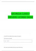 GEORGIA CLASS F DRIVERS LICENSE QUESTIONS WITH 100&percnt; CORRECT ANSWERS