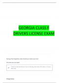 GEORGIA CLASS F DRIVERS LICENSE QUESTIONS WITH 100&percnt; CORRECT ANSWERS