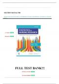 Solution Manual for Statistics for Nursing Research&colon; A Workbook for Evidence-Based Practice 4th Edition by Susan K&period; Grove&comma; All Chapters &lpar;2025&rpar;