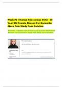 Week &num;9 I Human Case &lpar;class 6512&rpar; 30  Year Old Female Reason For Encounter  &colon;Neck Pain Study Case Solution