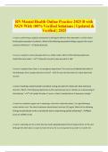 RN Mental Health Online Practice 2025 B with NGN With 100&percnt; Verified Solutions &vert; Updated & Verified &vert; 2025