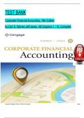 TEST BANK For Corporate Financial Accounting&comma; 16th Edition by Carl S&period; Warren Jeff Jones&comma; Verified Chapters 1 - 14&comma; Complete Newest Version