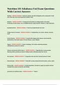 Nutrition 331 Athabasca Uni Exam Questions With Correct Answers